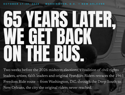 A screenshot from TheRide dot org with a headline that says, 